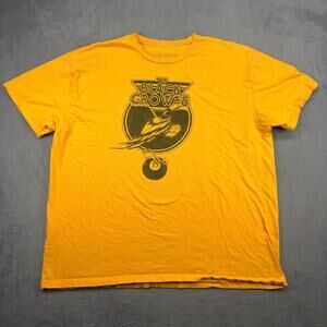 The Black Crowes Band Tee Men's 2XL Yellow Short Sleeve "13" Ball Crow Logo Rock